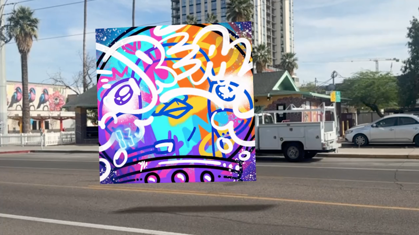 AR Art in a location