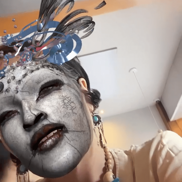 Artist with AR Face Effect
