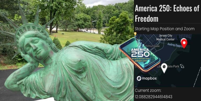 AR artwork from Echoes of Freedom, Jersey City 2026