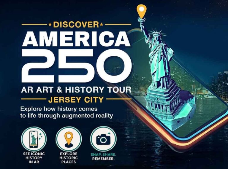 AR artwork from Echoes of Freedom, Jersey City 2026