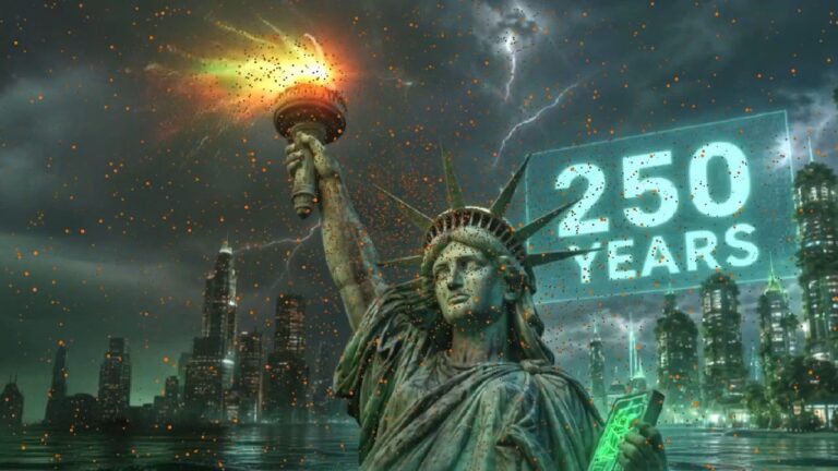 AR artwork from Echoes of Freedom, Jersey City 2026